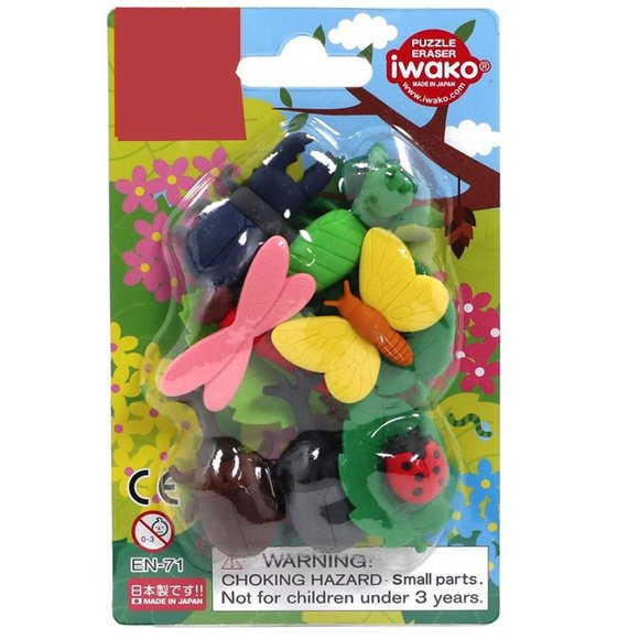 Intelligent Mini Insects Cute Eraser Set for School Kids - Picture 3 of 3